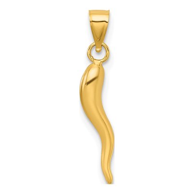 14K Yellow Gold Horn Pendant