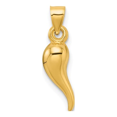 14K Yellow Gold Horn Pendant – view 4