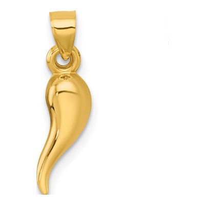 14K Yellow Gold Horn Pendant