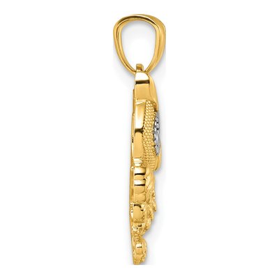 14K Yellow Gold Owl Pendant – view 3
