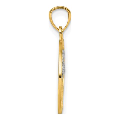 14K Yellow Gold Owl Tree Pendant – view 3