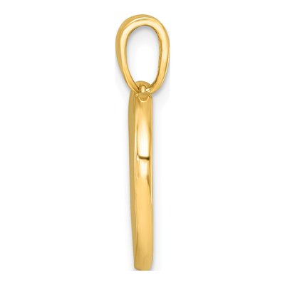 14K Yellow Gold Paw Pink Heart Charm – view 3