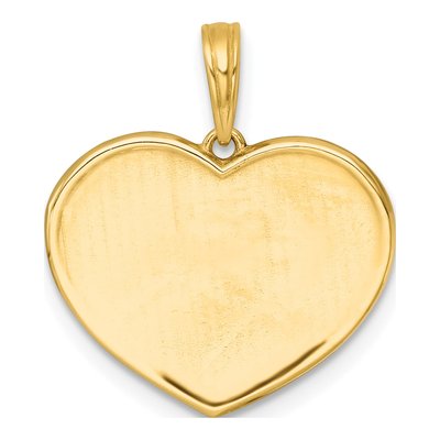 14K Yellow Gold Paw Pink Heart Charm – view 4