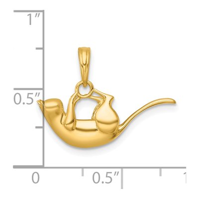 14K Yellow Gold 3D Cat Pendant – view 5
