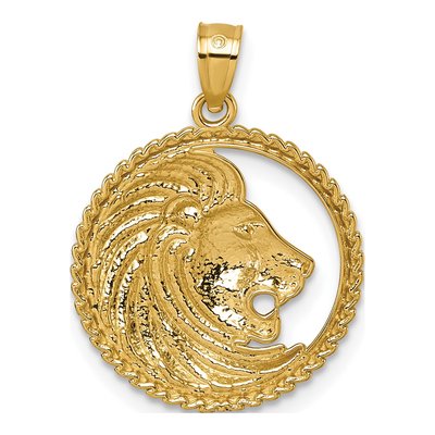 14K Yellow Gold Lion Pendant – view 4