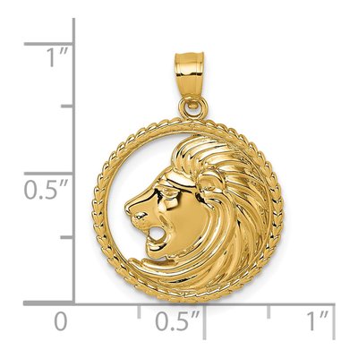 14K Yellow Gold Lion Pendant – view 5