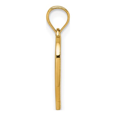 14K Yellow Gold RN Symbol Open Heart Pendant – view 3