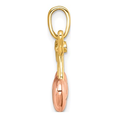 14K Yellow Gold Heart Cherries Charm – view 3