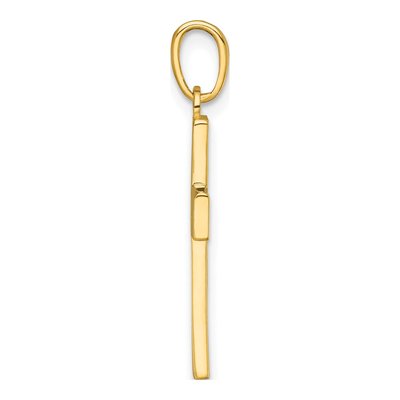 14K Yellow Gold Cut-Out Latin Cross Charm – view 3