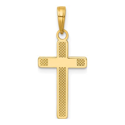 14K Yellow Gold Latin Cross Pendant