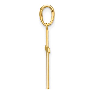 14K Yellow Gold Textured Cross Pendant – view 3