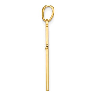 14K Yellow Gold 3-D Stick Cross Pendant – view 3