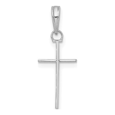 14K White Gold 3-D Stick Cross Pendant – view 4