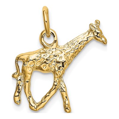 14K Yellow Gold 3-D Giraffe Pendant – view 4