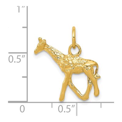 14K Yellow Gold 3-D Giraffe Pendant – view 5