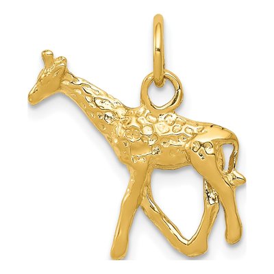 14K Yellow Gold 3-D Giraffe Pendant