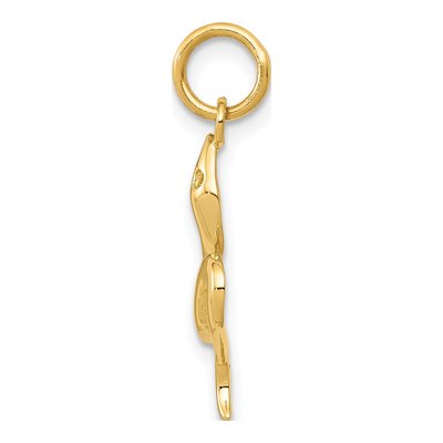 14K Yellow Gold Snake Pendant – view 3