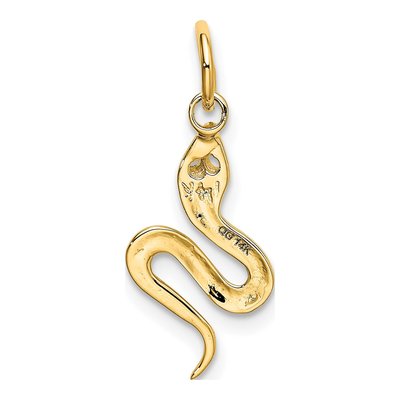 14K Yellow Gold Snake Pendant – view 4