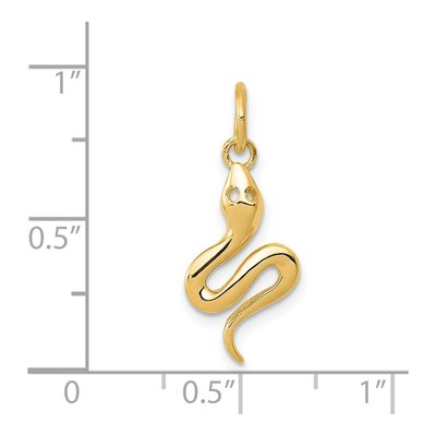 14K Yellow Gold Snake Pendant – view 5