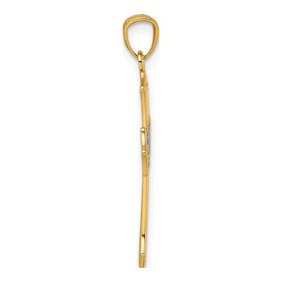 14K Yellow Gold Filigree Cross Pendant – view 3