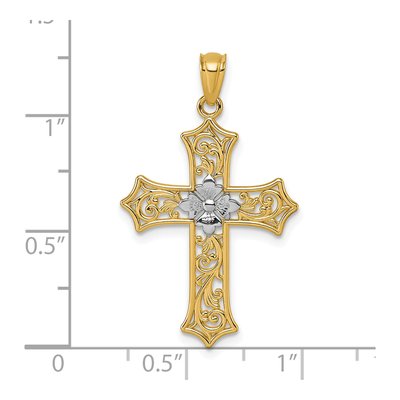 14K Yellow Gold Filigree Cross Pendant – view 5