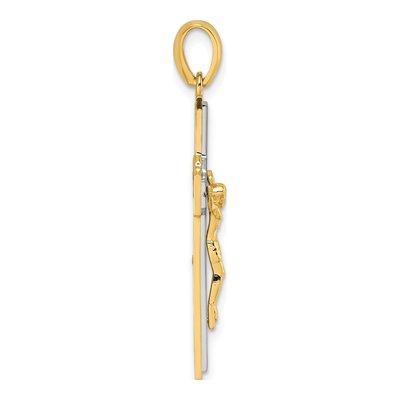 14K Two-Tone Gold Crucifix Pendant – view 3