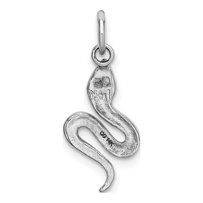 14K White Gold Snake Pendant – view 4