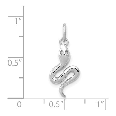 14K White Gold Snake Pendant – view 5