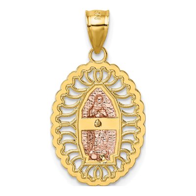 14K Two-Tone Gold Our of Guadalupe Pendant – view 4