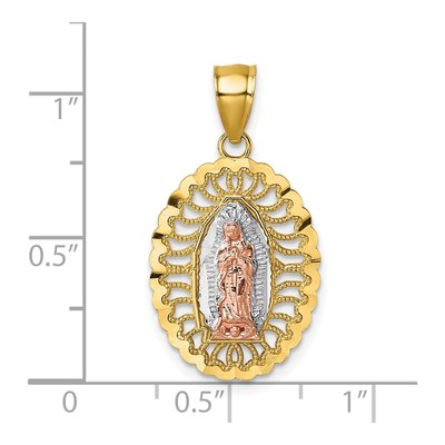 14K Two-Tone Gold Our of Guadalupe Pendant – view 5