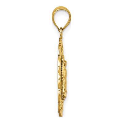 14K Yellow Gold Our of Guadalupe Oval Pendant – view 3