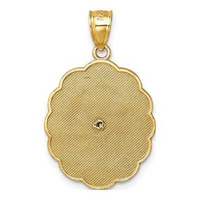 14K Yellow Gold Our of Guadalupe Oval Pendant – view 4
