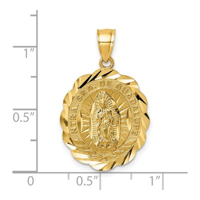 14K Yellow Gold Our of Guadalupe Oval Pendant – view 5