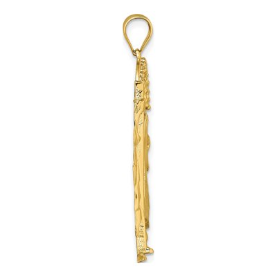 14K Yellow Gold CZ Saint Jude Pendant – view 3