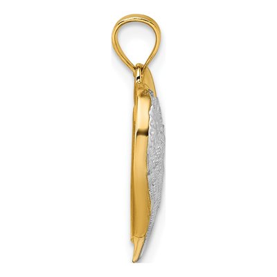 14K Yellow Gold Heart Wing Watch Over Me Pendant – view 3