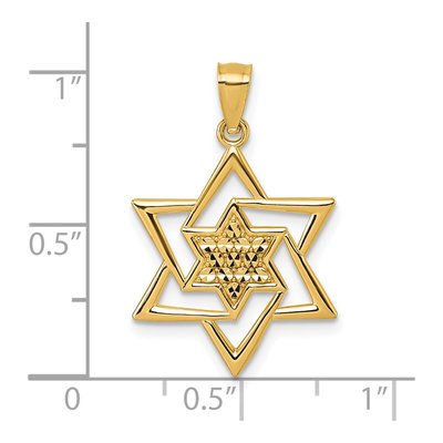 14K Yellow Gold Star of David Pendant – view 5