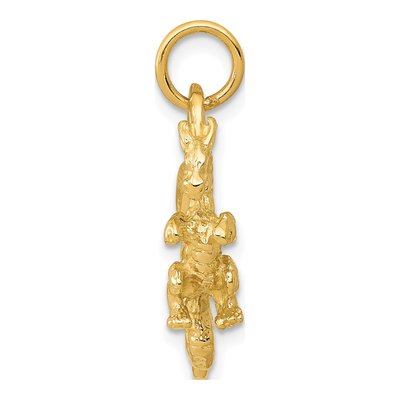14K Yellow Gold 3-D Dragon Pendant – view 3