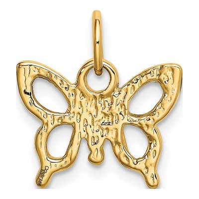 14K Yellow Gold Butterfly Pendant – view 4