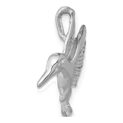 14K White Gold Hummingbird Charm – view 3