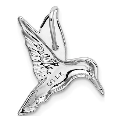 14K White Gold Hummingbird Charm – view 4