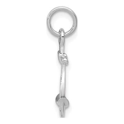 14K White Gold 3-D Anchor Pendant – view 3