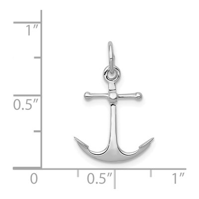14K White Gold 3-D Anchor Pendant – view 4