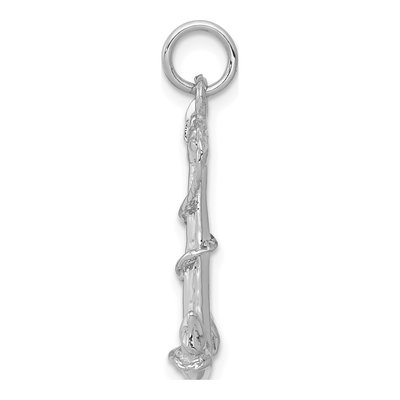 14K White Gold Anchor Rope Pendant – view 3