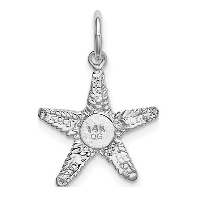 14K White Gold 3-D Starfish Pendant – view 4