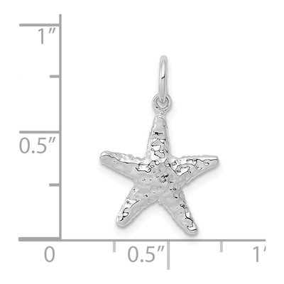 14K White Gold 3-D Starfish Pendant – view 5
