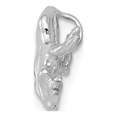 14K White Gold 3-D Frog Charm – view 3