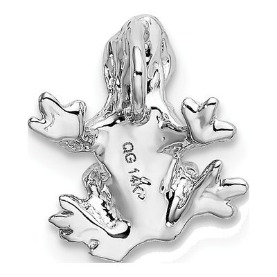 14K White Gold 3-D Frog Charm – view 4
