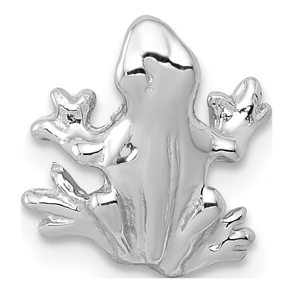 14K White Gold 3-D Frog Charm