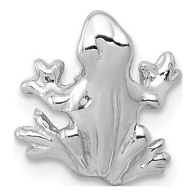14K White Gold 3-D Frog Charm