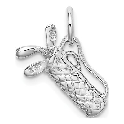 14K White Gold Golf Bag Pendant – view 4